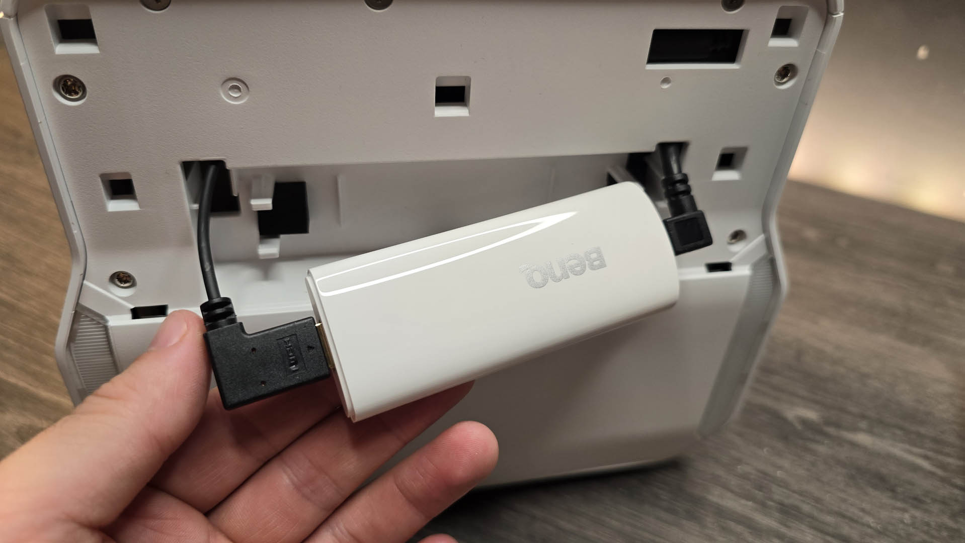 The Google TV module of the Benq 300G gaming projector