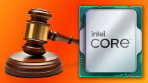 Intel class action lawsuit: Core CPU with hammer and gavel