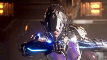 A closeup image of a hero from The First Descendant