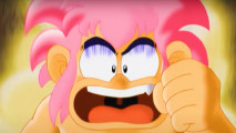 Tomba Special Edition Steam: A young man with pink hair, Tomba from the Metroidvania game of the same name