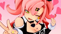 Zenless Zone Zero 100 free pulls promotion causes confusion - Nicole, a woman with pink hair, gives a peace sign.